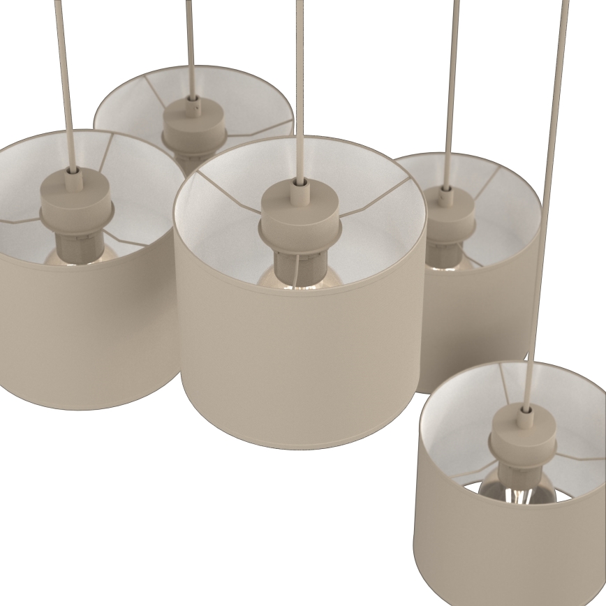 Zsinóros csillár ARDEN 5xE27/15W/230V, átm. 44 cm, bézs