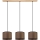Zsinóros csillár BENITA 3xE27/40W/230V barna/tölgy