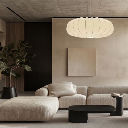 Zsinóros csillár CAFEE 1xE27/40W/230V Ø 66 cm fehér