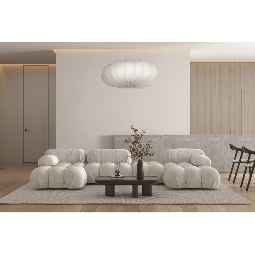 Zsinóros csillár CAFEE 1xE27/40W/230V Ø 66 cm fehér