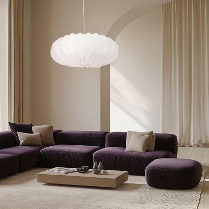 Zsinóros csillár CAFEE 1xE27/40W/230V Ø 66 cm fehér