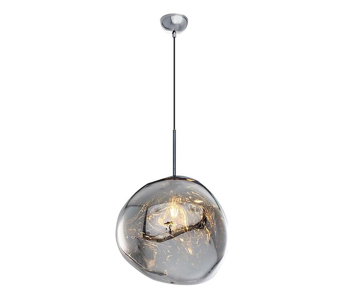 Zsinóros csillár CRUMPLED 1×E27/24W/230V, átm. 36 cm, füstszínű 414LRC1260