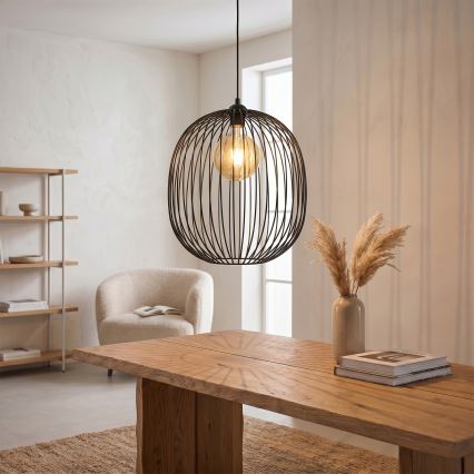 Zsinóros csillár DESTELLO 1xE27/15W/230V átm. 33 cm fekete