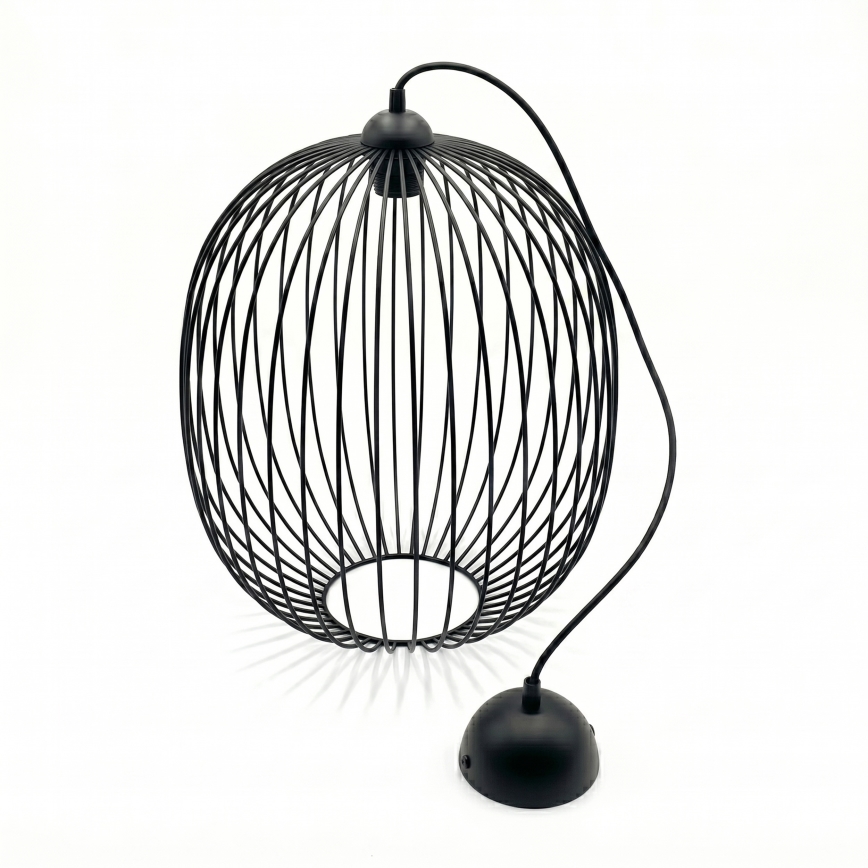 Zsinóros csillár DESTELLO 1xE27/15W/230V átm. 33 cm fekete