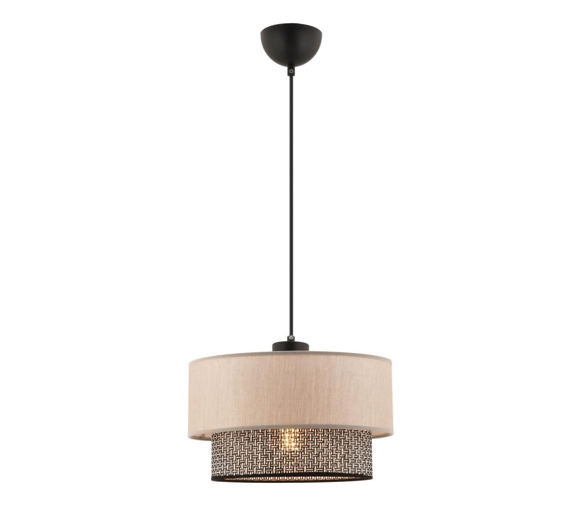 Zsinóros csillár ECHO 1xE27/60W/230V bézs/szürke 390FLH2507