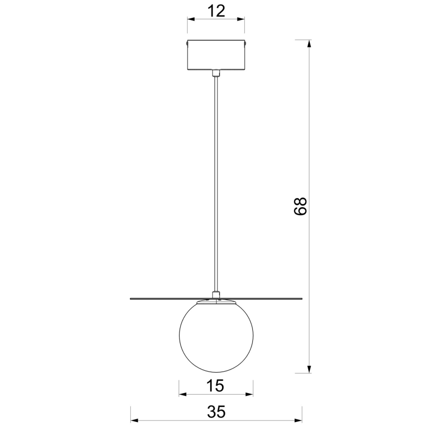 Zsinóros csillár FLAT 1xE27/15W/230V arany