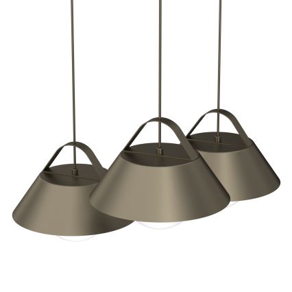 Zsinóros csillár FUNDA 3xE27/15W/230V bronz