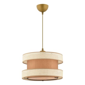 Zsinóros csillár HALO 1xE27/60W/230V barna/krémszínű