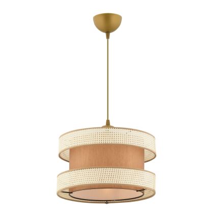 Zsinóros csillár HALO 1xE27/60W/230V barna/krémszínű