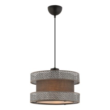 Zsinóros csillár HALO 1xE27/60W/230V barna/szürke