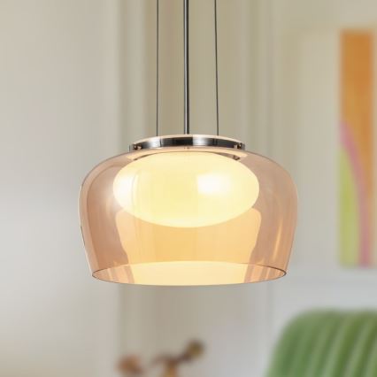 Zsinóros csillár INSIEME 1xGX53/10W/230V, átmérő 35 cm, füstös bézs