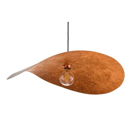Zsinóros csillár LEAF 1xE27/15W/230V fekete/réz