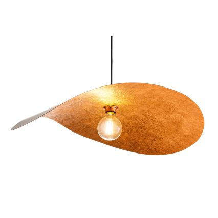 Zsinóros csillár LEAF 1xE27/15W/230V fekete/réz