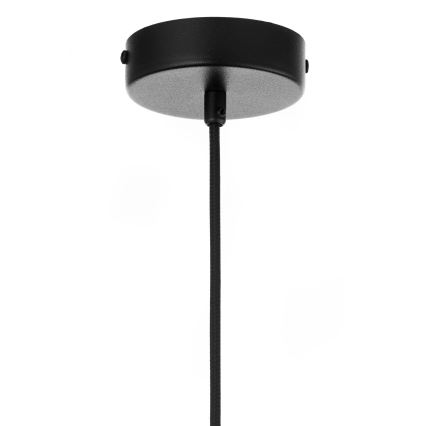 Zsinóros csillár LEAF 1xE27/15W/230V fekete/réz