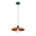Zsinóros csillár LITO 1xE27/15W/230V rézszínű/zöld