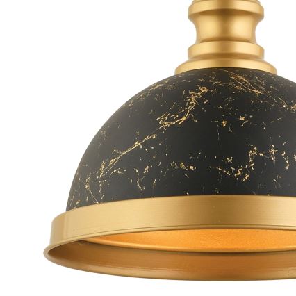 Zsinóros csillár MONZA 1xE27/40W/230V átmérő 29 cm fekete/bronz