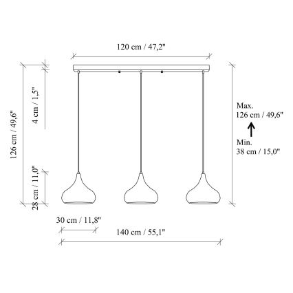 Zsinóros csillár MUBA 3xE27/40W/230V fekete