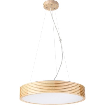 Zsinóros csillár NATURAL MODERN 3xE27/15W/230V, átmérő 47,5 cm, fenyő