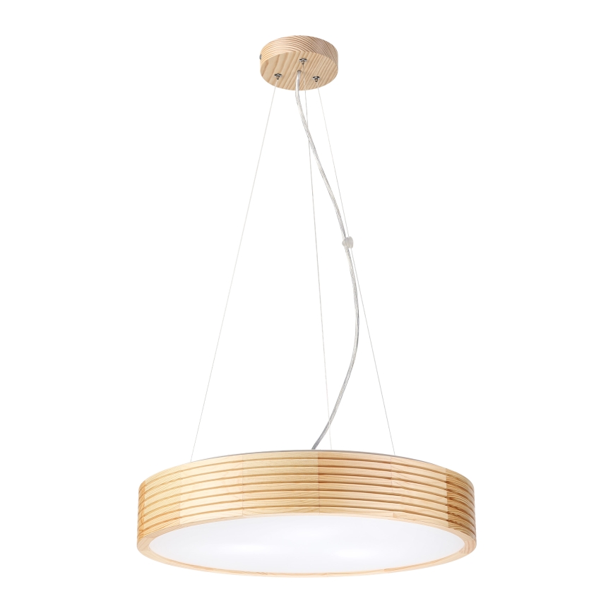 Zsinóros csillár NATURAL MODERN 3xE27/15W/230V, átmérő 47,5 cm, fenyő