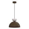 Zsinóros csillár NEVIS 1xE27/15W/230V átm. 29 cm barna