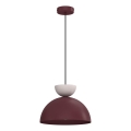 Zsinóros csillár NEVIS 1xE27/15W/230V, átm. 29 cm, bordó