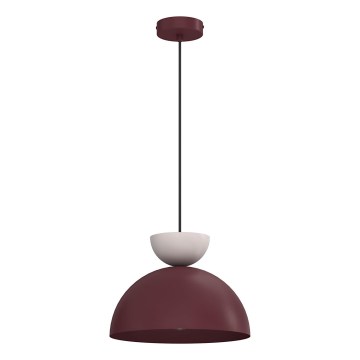 Zsinóros csillár NEVIS 1xE27/15W/230V, átm. 29 cm, bordó