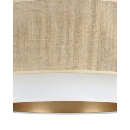 Zsinóros csillár SARTA 1xE27/60W/230V átm. 45 cm fehér/juta