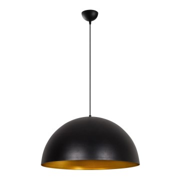 Zsinóros csillár SIVANI 1xE27/40W/230V átm. 60 cm fekete/rézszínű
