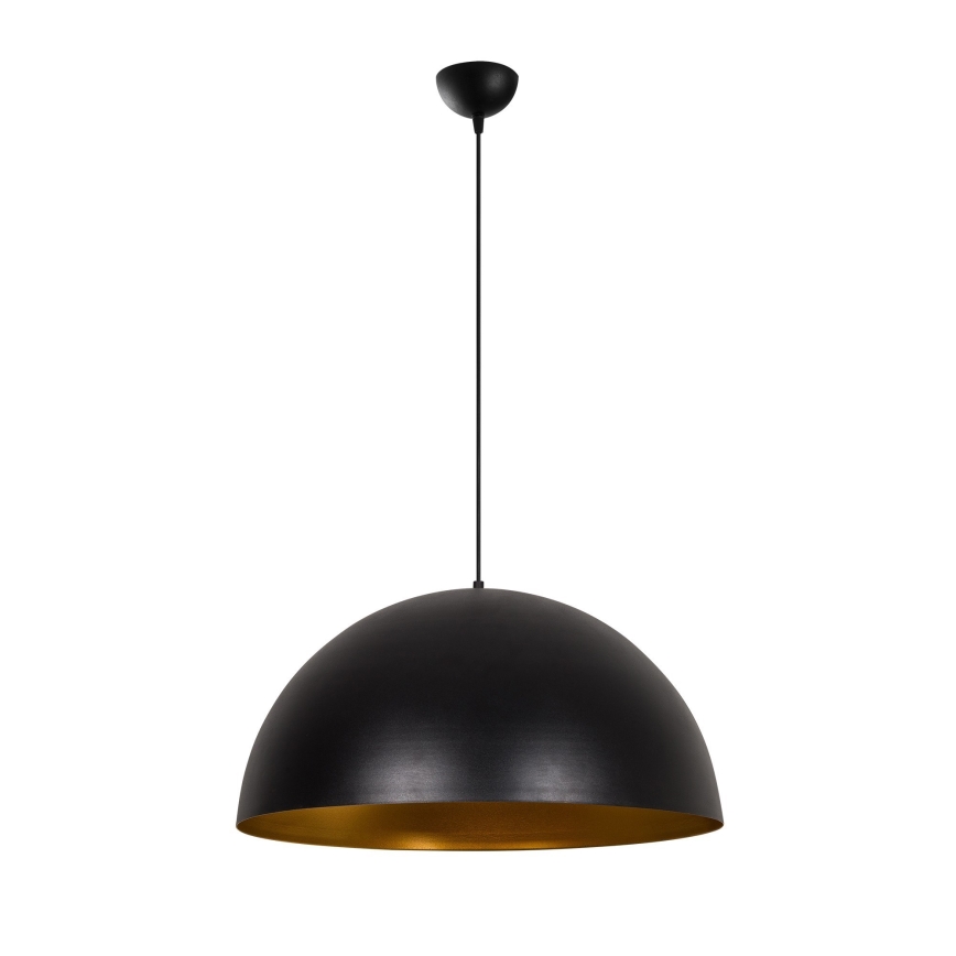 Zsinóros csillár SIVANI 1xE27/40W/230V átm. 60 cm fekete/rézszínű