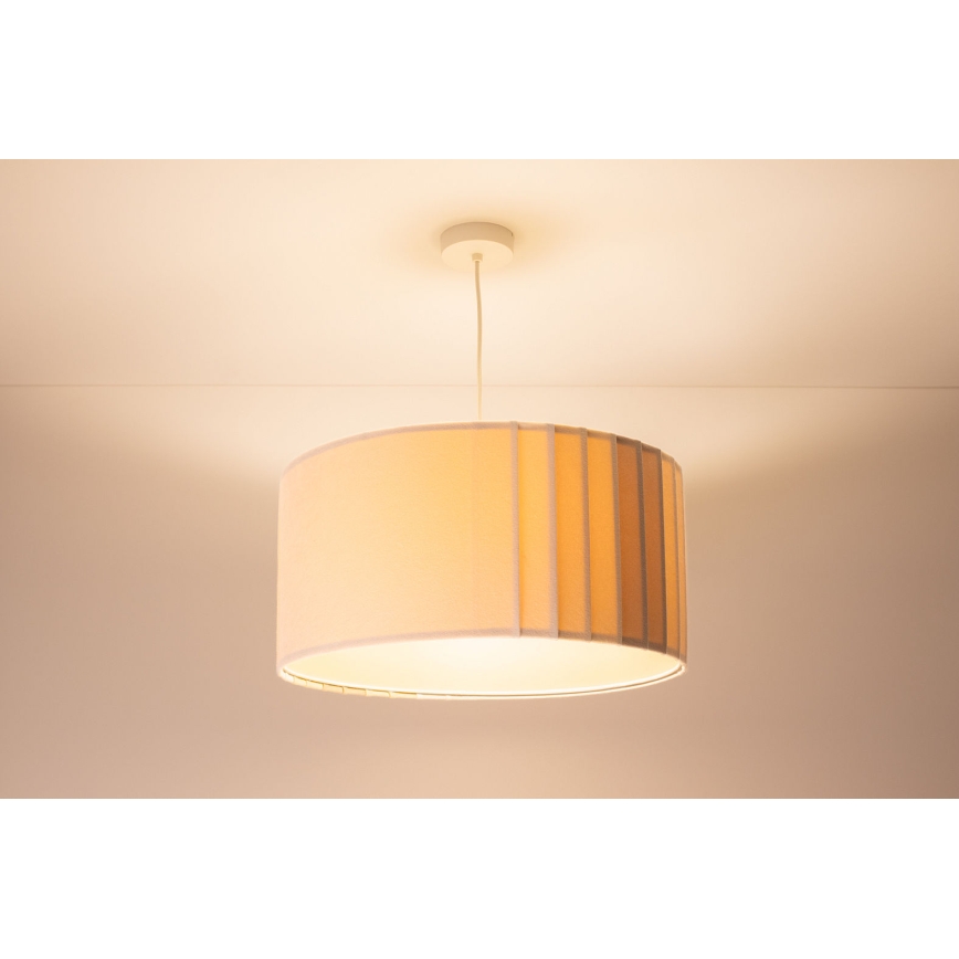 Zsinóros csillár STRIPES 1xE27/60W/230V Ø 60 cm krémszínű