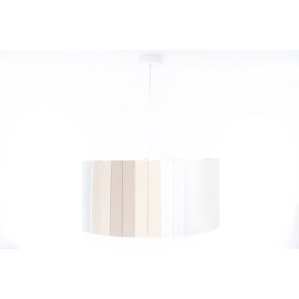 Zsinóros csillár STRIPES 1xE27/60W/230V Ø 60 cm krémszínű