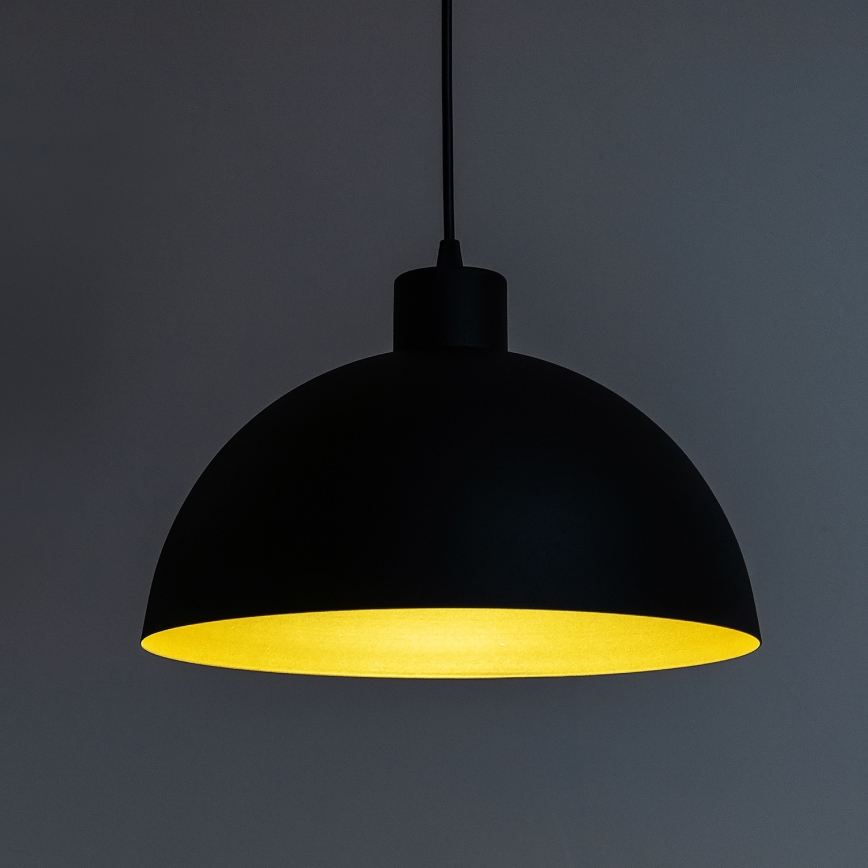 Zsinóros csillár VESPER 1xE27/15W/230 átm. 18 cm fekete/arany