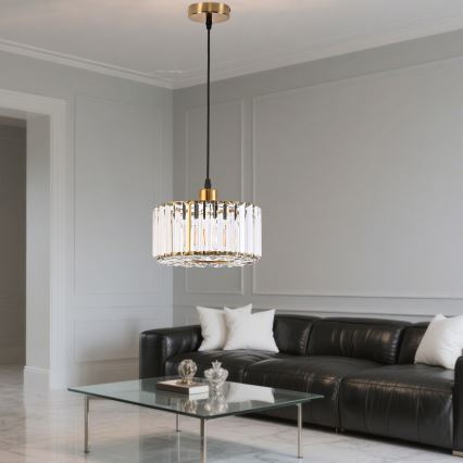 Zsinóros csillár VETRO 1xE27/60W/230V aranyszínű