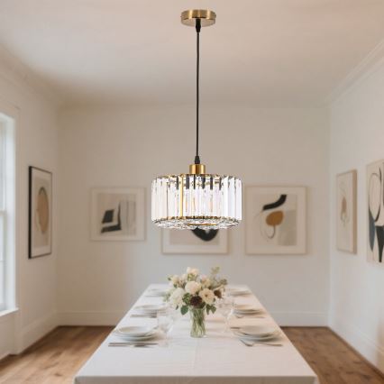 Zsinóros csillár VETRO 1xE27/60W/230V aranyszínű