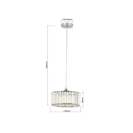 Zsinóros csillár VETRO 1xE27/60W/230V aranyszínű