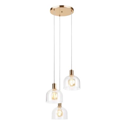 Zsinóros csillár VIVE 3xE27/15W/230V arany