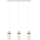 Zsinóros csillár WOODNEST 3xE27/15W/230V fenyő/krémszínű