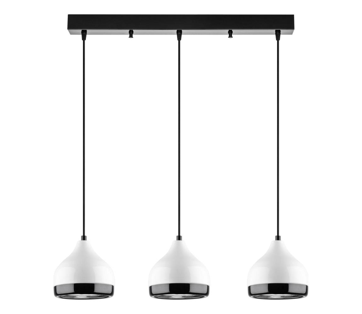 Zsinóros csillár YILDO 3xE27/40W/230V fehér/fekete 892OPV1952