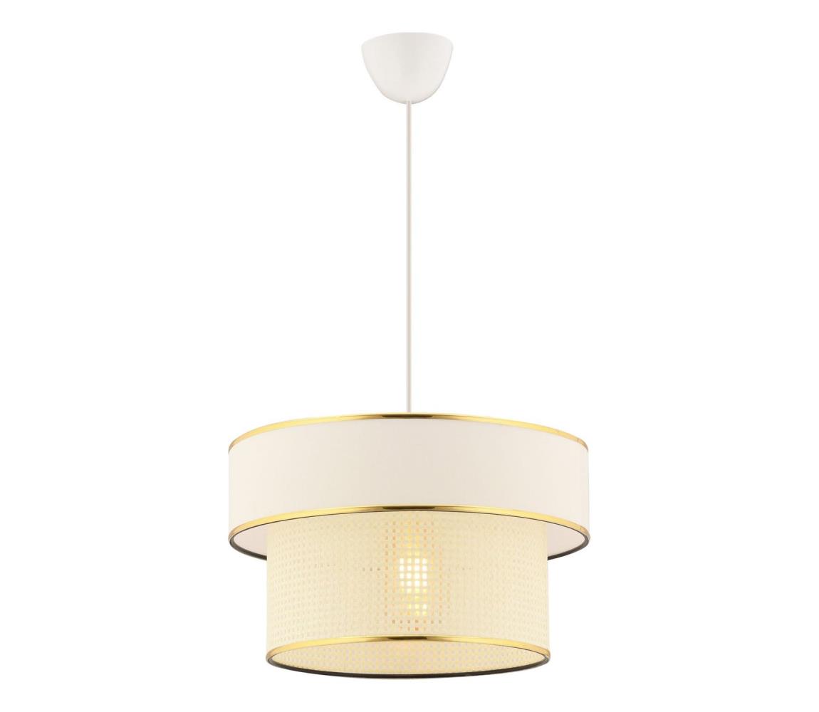 Zsinóros függeszték ERO 1xE27/60W/230V krémszínű/arany 390FLH2535