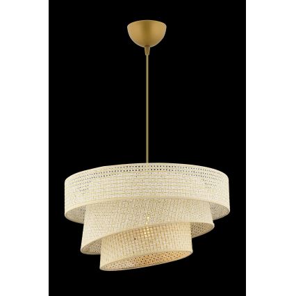 Zsinóros függőlámpa COUPER 1xE27/60W/230V krémszínű