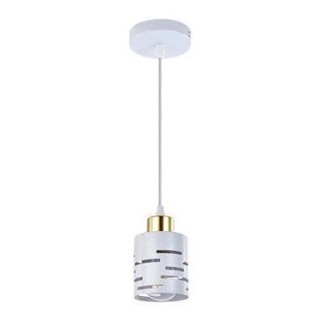 Zsinóros függőlámpa ELEN 1xE27/35W/230V fehér/arany