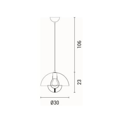 Zsinóros függőlámpa JARDEN 1xE27/15W/230V barna