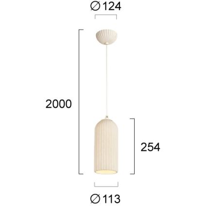 Zsinóros függőlámpa LAVINA 1xE27/35W/230V krémszínű