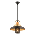 Zsinóros függőlámpa MONZA 1xE27/40W/230V, átm. 32 cm, fekete/arany