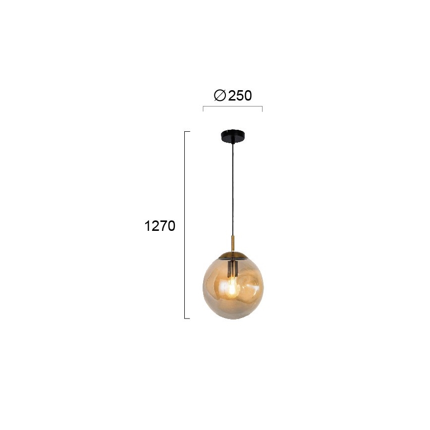 Zsinóros függőlámpa OSCAR 1xE27/40W/230V füstös bézs