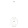 Zsinóros függőlámpa OVELLA 1xE27/15W/230V Ø 34 cm krémszínű