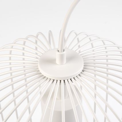 Zsinóros függőlámpa OVELLA 1xE27/15W/230V Ø 34 cm krémszínű