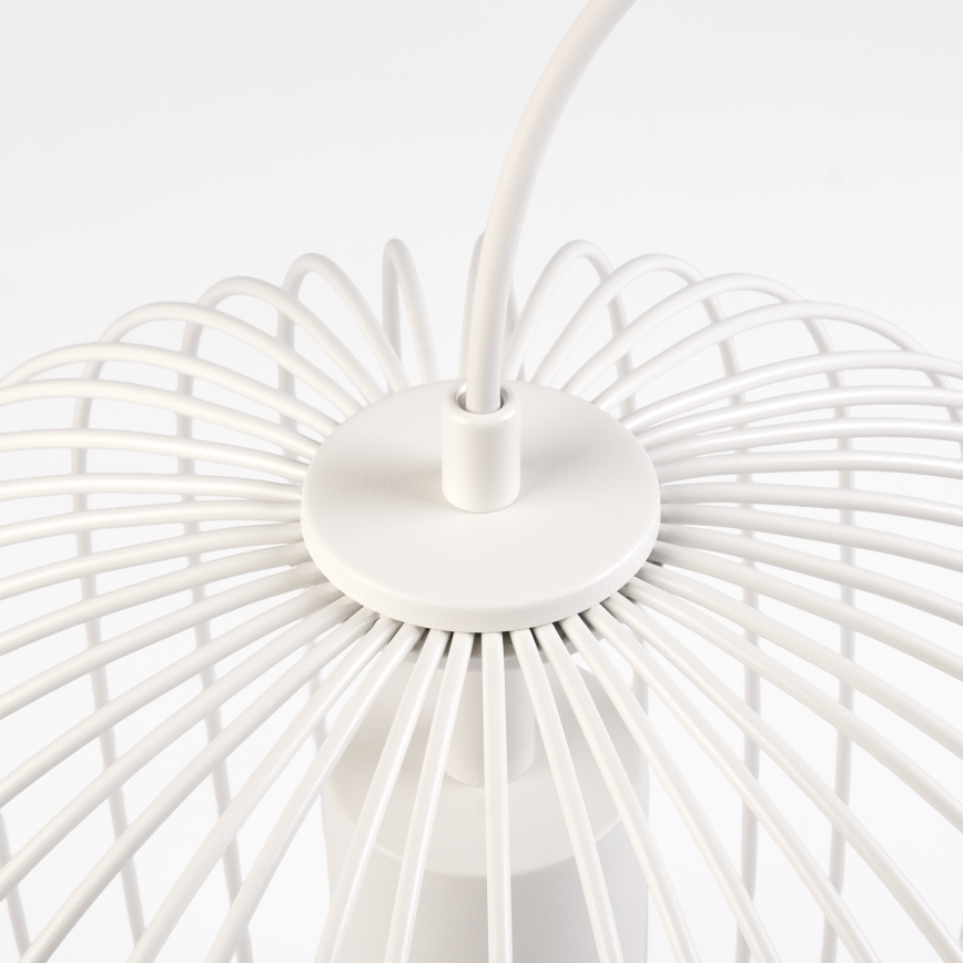Zsinóros függőlámpa OVELLA 1xE27/15W/230V Ø 34 cm krémszínű