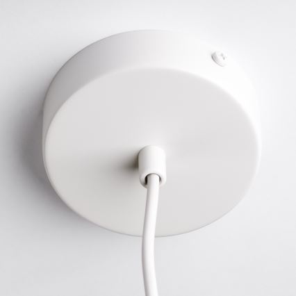 Zsinóros függőlámpa OVELLA 1xE27/15W/230V Ø 34 cm krémszínű