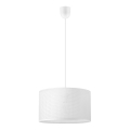 Zsinóros függőlámpa SIRJA PLISADO 1xE27/15W/230V átm. 35 cm fehér